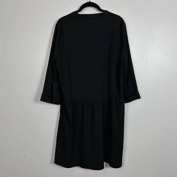 TUCKERNUCK Black Stretch Crepe Royal Shirt Dress - Picture 9 of 12